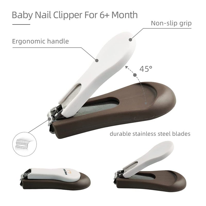 PapaBear Baby Nail Clippers Set with Cute Case, Infant Fingernail and Toenail File Kit for Newborn Manicure and Pedicure, New Mom Grooming Gift - Image 3